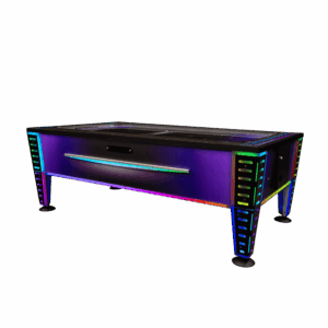 Airhockey Matrix – futuristischer Airhockey-Tisch mit LED-Beleuchtung und stylischem Design für Spielhallen und Freizeiteinrichtungen.