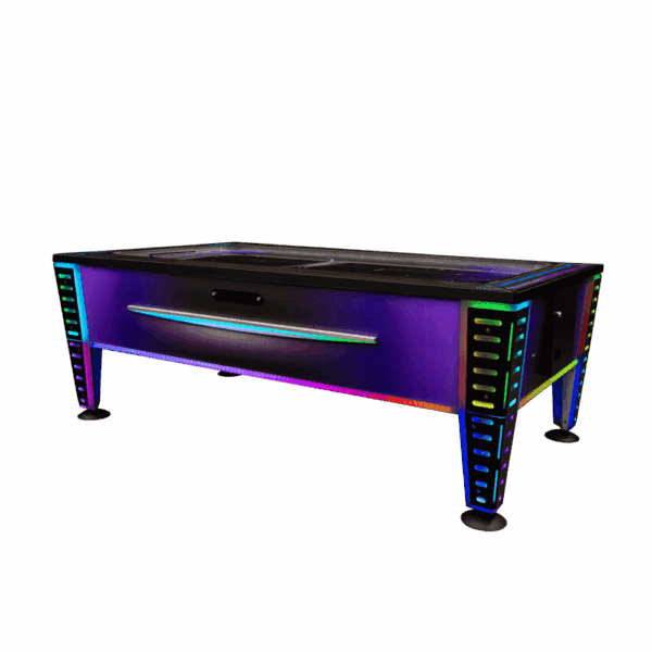 Airhockey Matrix – futuristischer Airhockey-Tisch mit LED-Beleuchtung und stylischem Design für Spielhallen und Freizeiteinrichtungen.