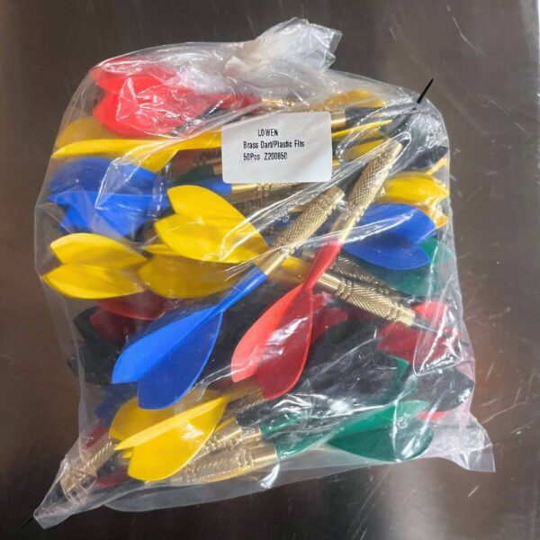 Löwen Dartpfeile 50 Stück im Beutel, 5 Farben gemischt-2
