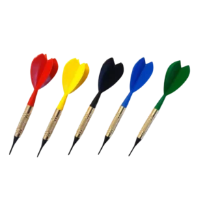 Löwen Dartpfeile 50 Stück im Beutel, 5 Farben gemischt